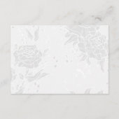 QR Code Romantische Bloemkrans Paarse Bruiloft RSVP Kaartje (Achterkant)