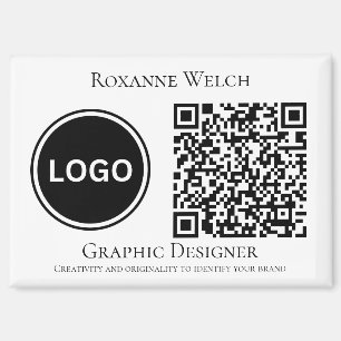 QR code Ronde Logo Bedrijf Groot Magneet