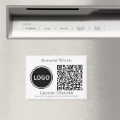 QR code Ronde Logo Bedrijf Groot Magneet (Insitu (Vaatwasser))
