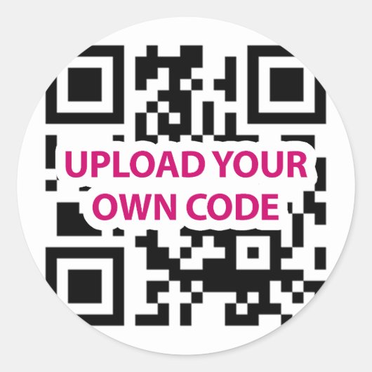 QR-code  Ronde Sticker (Voorkant)