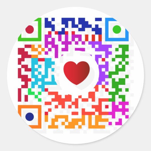 QR-code Ronde Sticker (Voorkant)