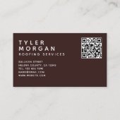 QR Code Roofing Services Visitekaartje (Achterkant)