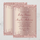 QR Code Roos Gold Baby Girl Shower (Voorkant / Achterkant)