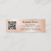 QR-code | Roos Gold Black Floral Mandala Mini Visitekaartje (Achterkant)