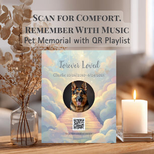 QR Code Rouw Playlist Rainbow Bridge Tributo Fotoplaat