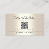 QR-code Roze bankbakkerij dessert Glitter Drip Gol Visitekaartje (Achterkant)