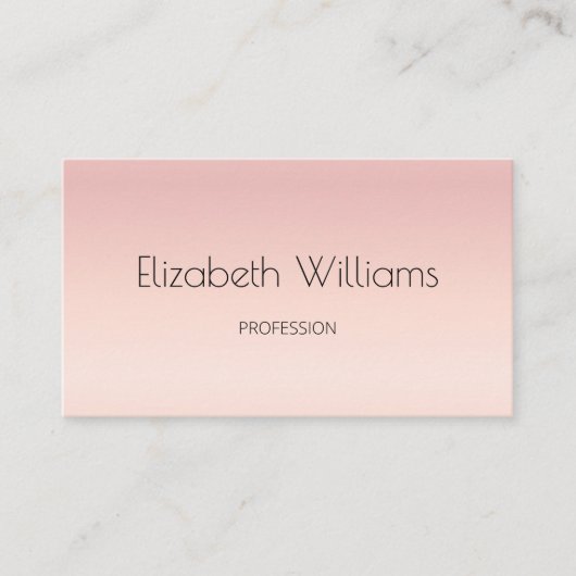 QR-code | Roze Blush gradiënt Visitekaartje (Voorkant)