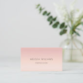 QR-code | Roze Blush Gradiënt Visitekaartje (Staand voorkant)