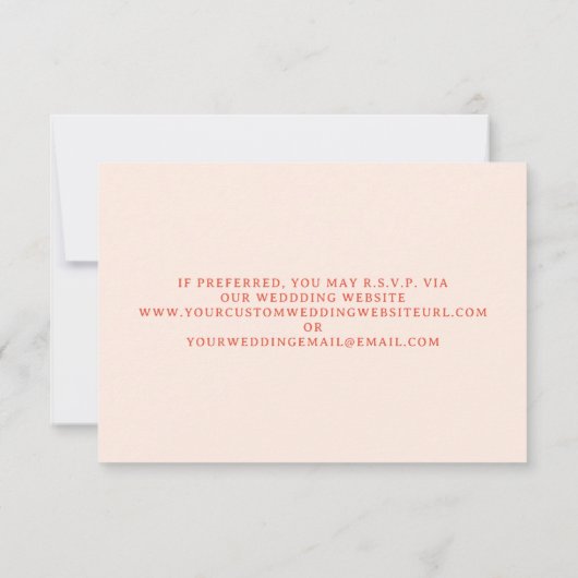 QR Code Roze Streep Shell Bruiloft QR RSVP (Achterkant)