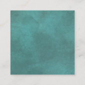 QR-code RSVP blauwgroen blauwe grens en bruiloft m Informatiekaartje (Achterkant)