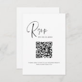 QR-code RSVP bruiloft Website legant (Voorkant / Achterkant)