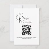 QR-code RSVP bruiloft Website legant Kaartje (Voorkant)