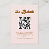 QR-code RSVP-bruiloft Website Visitekaartje (Voorkant)