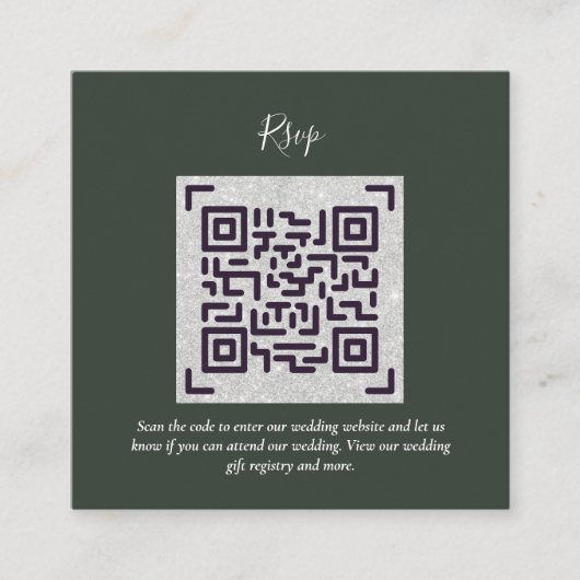 QR CODE RSVP Huwelijksdetails Accommodatie Cadeaus Informatiekaartje (Voorkant)