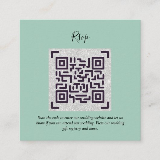 QR CODE RSVP Huwelijksdetails Accommodatie Cadeaus Informatiekaartje (Voorkant)