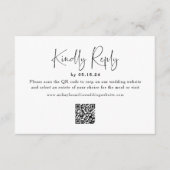 QR-code RSVP-Kaart voor bruiloft RSVP Informatiekaartje (Voorkant)