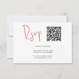 QR-code RSVP-kaarten Rood RSVP Kaartje