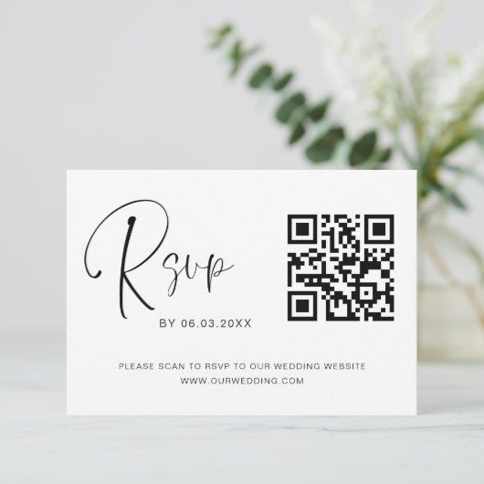 QR Code RSVP Mariage Site Web Photo Elegant (Debout devant)