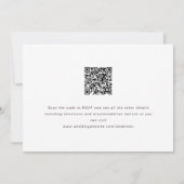 QR-code RSVP | Moderne drie fotobruiloft Kaart (Achterkant)