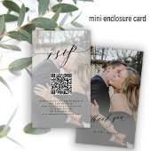 QR code RSVP photo wedding website elegant Informatiekaartje