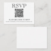 QR-code RSVP Simple Visitekaartje (Voorkant / Achterkant)