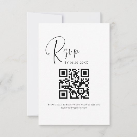 QR Code RSVP Site Mariage Élégant (Devant)
