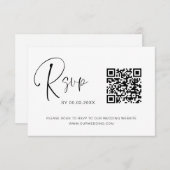 QR Code RSVP Site Mariage Élégant (Devant / Derrière)