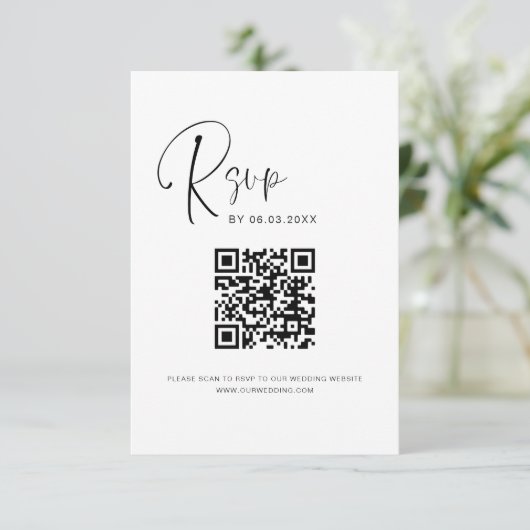 QR Code RSVP Site Mariage Élégant (Debout devant)