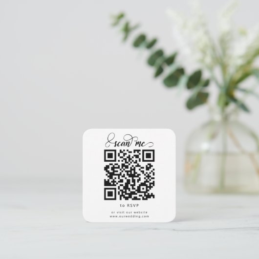 QR Code RSVP Wedding RSVP Kaarten (Staand voorkant)
