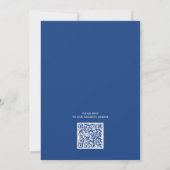 QR code Rustic Blue Fleur sauvage Faire-part de ma (Dos)