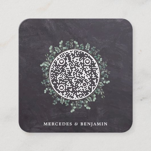 QR Code Rustic Botanical Faire-part de mariage (Devant)