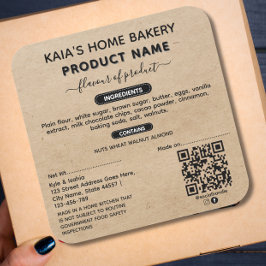 QR Code Rustic Cottage wet label