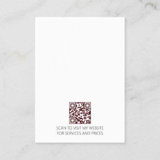 QR Code Rustige Carpenter Tools Woodwerker Vertica Visitekaartje (Achterkant)
