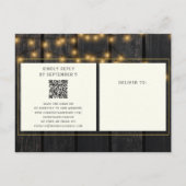 QR code rustige zonnebloembruiloft in één keer Uitnodiging Briefkaart (Achterkant)