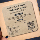 QR Code Rustique étiquette de la loi du chalet