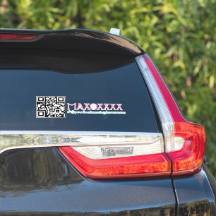 QR Code Salon Nagelbedrijfsnaam Auto Decal V Sticker