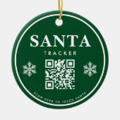 QR Code Santa Tracker Kinder Moderne Kerst Keramisch Ornament (Voorkant)