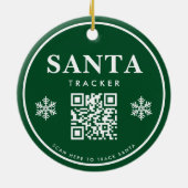 QR Code Santa Tracker Kinder Moderne Kerst Keramisch Ornament (Achterkant)