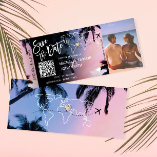 QR-code Save the Date instapboardingpas Palm Beach Kaart