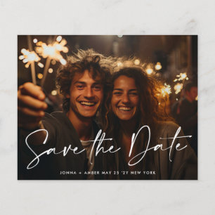 QR code Save the Date - Side Ways Budget Moderne Flyer