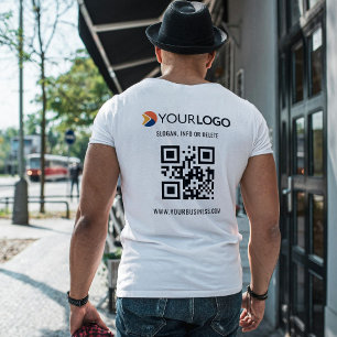 QR Code Scan Aangepaste en promotionele zakelijke  T-shirt