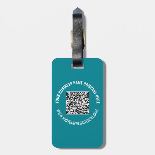QR Code Scan Aangepaste tekst en kleuren Bagagelab Bagagelabel (Achterkant verticaal)