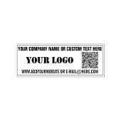 QR-code scan aangepaste tekst Uw logo rubber stemp Rubberstempel (Afrduk)