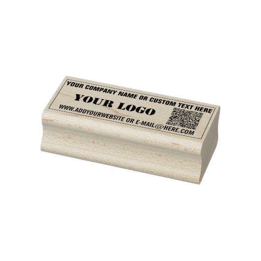 QR-code scan aangepaste tekst Uw logo rubber stemp Rubberstempel (Stempel)