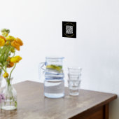 QR Code Scan Aangepaste Tekst Zwart Gouden Folie P Folie Afdrukken (Laag (Keuken))