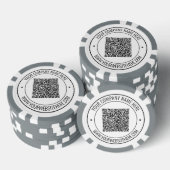 QR-code scan- en aangepaste tekst zakspellen poker Chips (Opstapeling)
