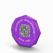 QR Code Scan Info Aangepaste Tekst Foto Blok Gift (Rechts)
