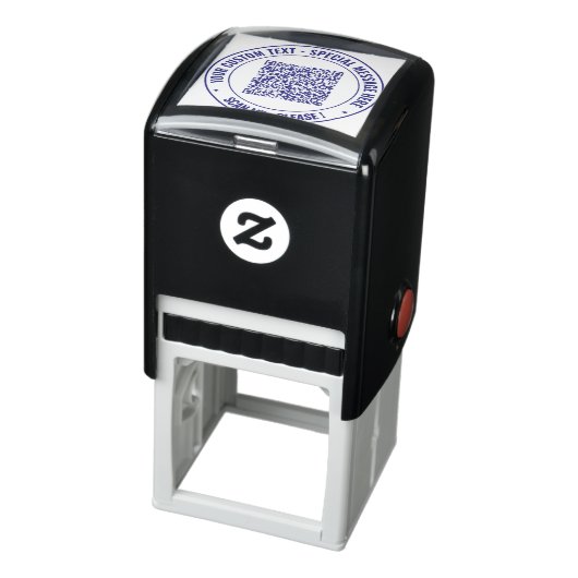 QR Code Scan Info Aangepaste tekst Ronde stempel (Product)