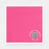 QR Code Scan Info Aangepaste Tekst Servetten Uw Kl (Voorkant)