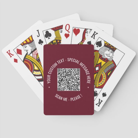 QR Code Scan Info Aangepaste tekst Speelkaarten Gi (Achterkant)